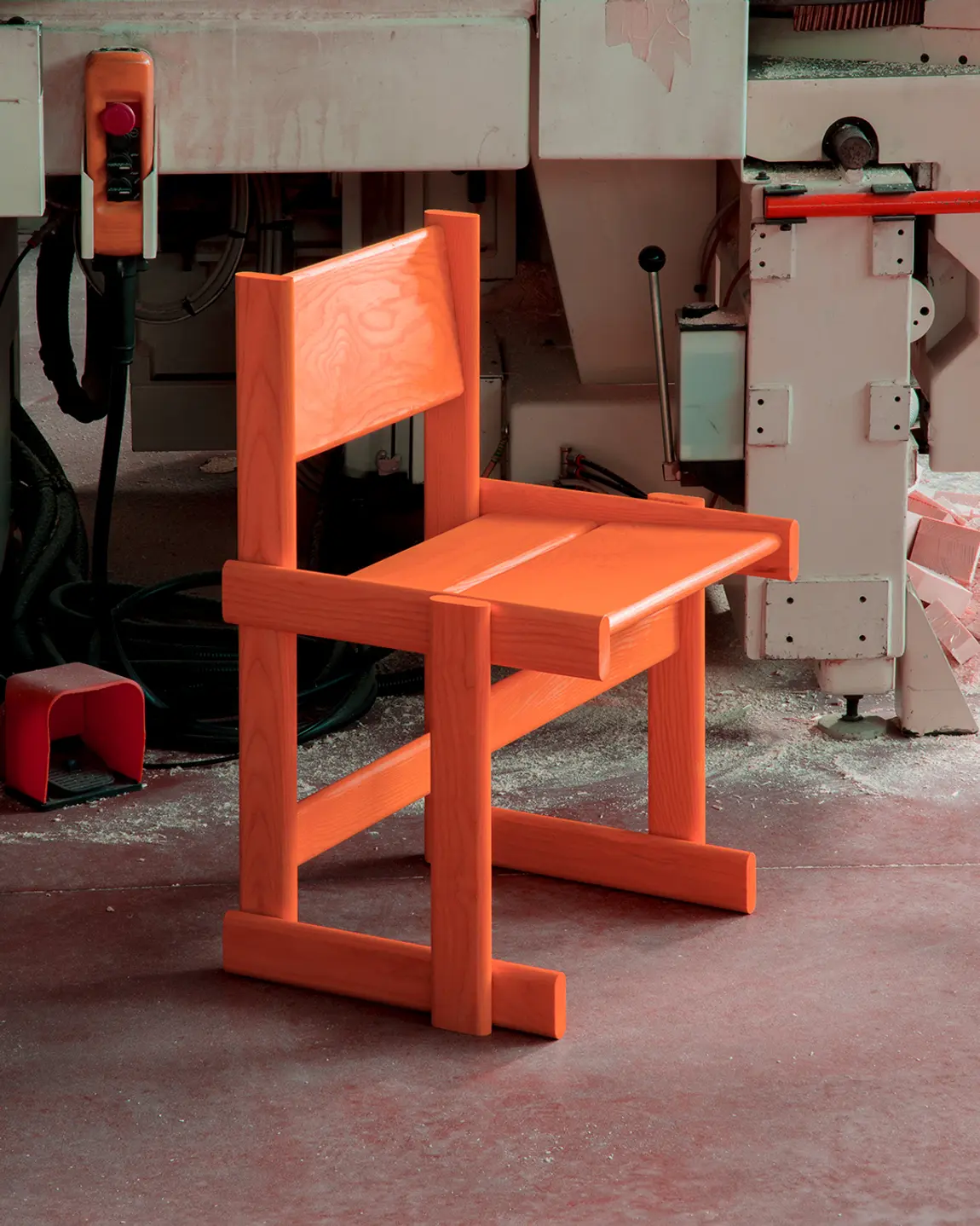 Marco Campardo Bullnose side chair in the workshop