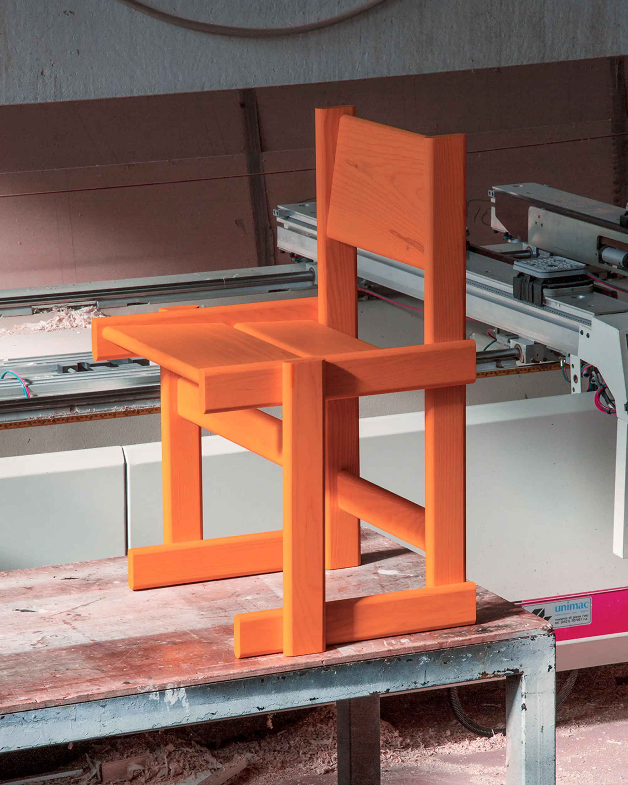 Marco Campardo Bullnose side chair, solid European ash